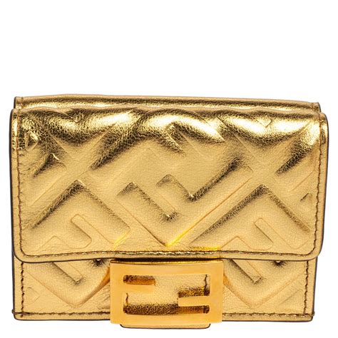 fendi gold wallet|buy fendi wallet online.